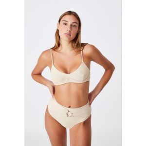 Cotton On Macadamia Terry Spot Bikini